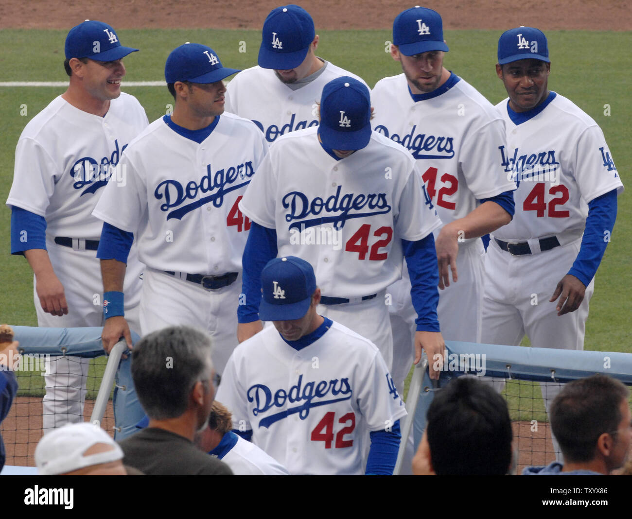 Robinson's 42 In Dodger Blue For All Uniforms On April 15