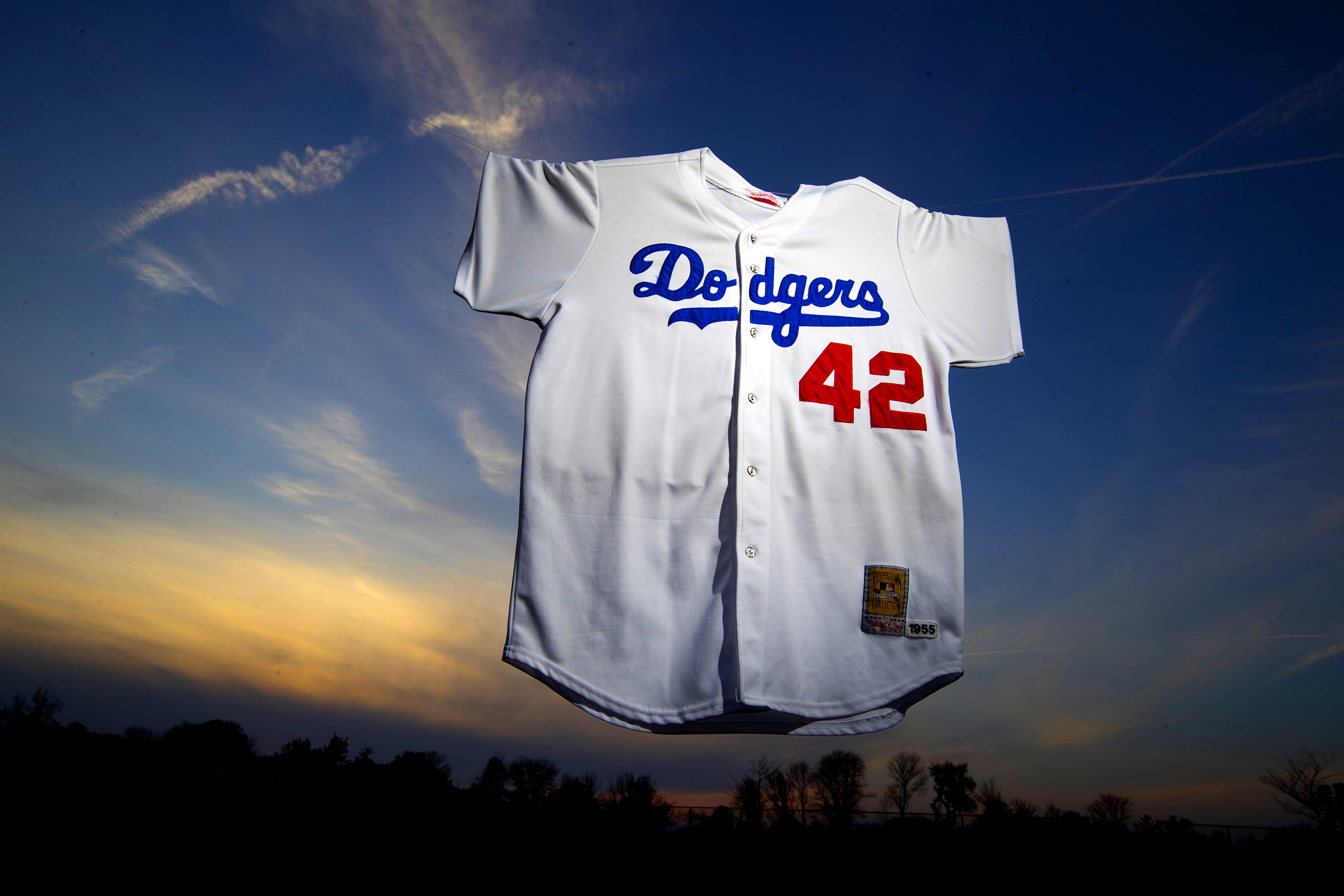 Robinson's 42 In Dodger Blue For All Uniforms On April 15