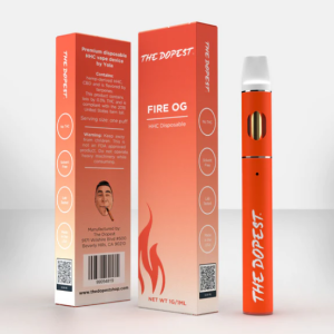 THE DOPEST HHC DISPOSABLES FIRE OG INDICA 1 GRAM