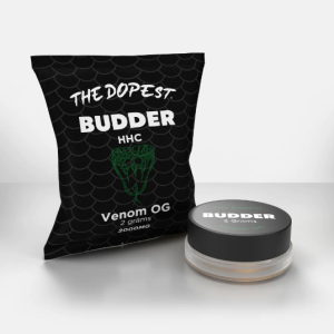THE DOPEST HHC CONCENTRATES VENOM OG - 2 GRAMS HHC BUDDER