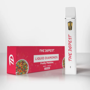 THE DOPEST FRUITY PEBBLES 2G HHCP LIQUID DIAMONDS INDICA DISPOSABLE