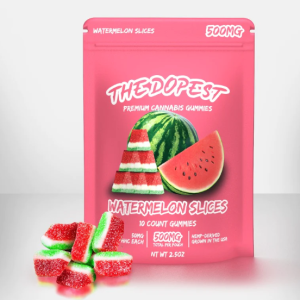 THE DOPEST HHC GUMMIES WATERMELON SLICES - 500MG