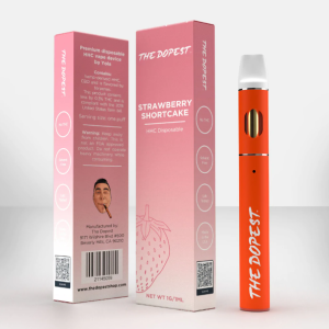 THE DOPEST HHC DISPOSABLE - STRAWBERRY SHORTCAKE | INDICA HHC VAPE